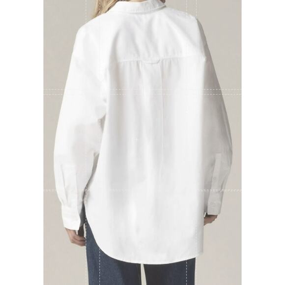 J.Crew Etienne Maura Oversized Fit Shirt WMN PL White BZ990 Button Up Relaxed LS - Picture 2 of 10